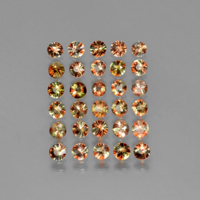 3.35캐럿 천연 멀티컬러 안달루사이트 보석, 라운드 컷, 3.06 mm, VS