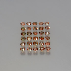 3.35캐럿 천연 멀티컬러 안달루사이트 보석, 라운드 컷, 3.06 mm, VS