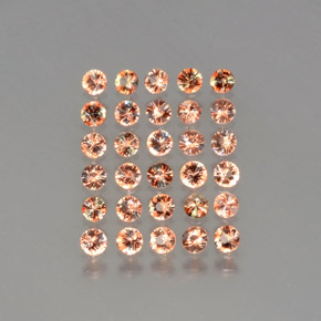 캐럿 천연 다색 홍주석 보석, 라운드 컷, VS