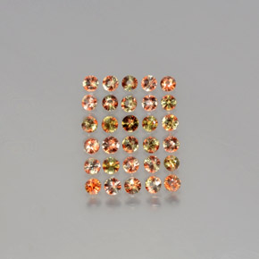 2.55캐럿 천연 멀티컬러 안달루사이트 보석, 라운드 컷, 2.81 mm, VS