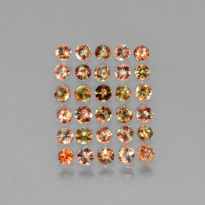 2.55캐럿 천연 멀티컬러 안달루사이트 보석, 라운드 컷, 2.81 mm, VS