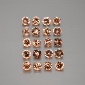 캐럿 천연 멀티컬러 안달루사이트 보석, 라운드 컷, 3.07 mm, VS