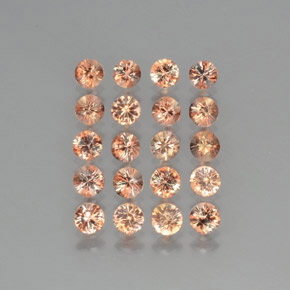 캐럿 천연 다색 홍주석 보석, 라운드 컷, VS