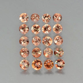3.98캐럿 천연 멀티컬러 안달루사이트 보석, 라운드 컷, 3.66 mm, VS