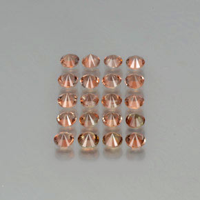 3.98캐럿 천연 멀티컬러 안달루사이트 보석, 라운드 컷, 3.66 mm, VS