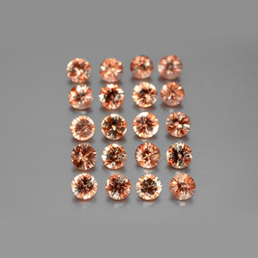 캐럿 천연 멀티컬러 안달루사이트 보석, 라운드 컷, 3.48 mm, VS