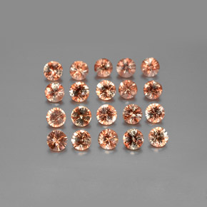 캐럿 천연 멀티컬러 안달루사이트 보석, 라운드 컷, 3.48 mm, VS