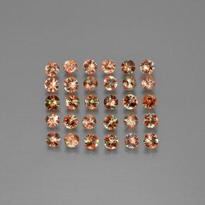 3.74캐럿 천연 멀티컬러 안달루사이트 보석, 라운드 컷, 3.11 mm, VS