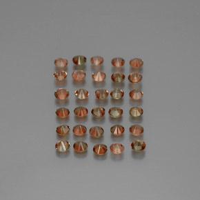 3.74캐럿 천연 멀티컬러 안달루사이트 보석, 라운드 컷, 3.11 mm, VS