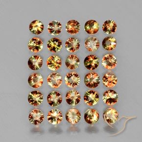3.40캐럿 천연 멀티컬러 안달루사이트 보석, 라운드 컷, 3.29 mm, VS