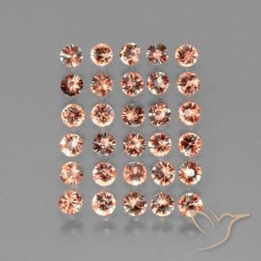 3.52캐럿 천연 다색 홍주석 보석, 라운드 컷, VS