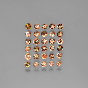 캐럿 천연 다색 홍주석 보석, 라운드 컷, VS