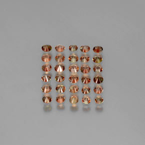 캐럿 천연 다색 홍주석 보석, 라운드 컷, VS