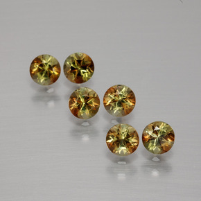 캐럿 천연 멀티컬러 안달루사이트 보석, 라운드 컷, 3.56 mm, VS
