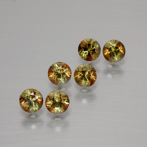 캐럿 천연 멀티컬러 안달루사이트 보석, 라운드 컷, 3.56 mm, VS