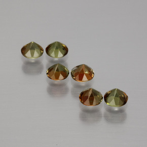 캐럿 천연 멀티컬러 안달루사이트 보석, 라운드 컷, 3.56 mm, VS