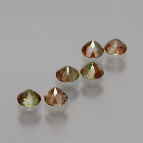 1.11캐럿 천연 멀티컬러 안달루사이트 보석, 라운드 컷, 3.51 mm, VS