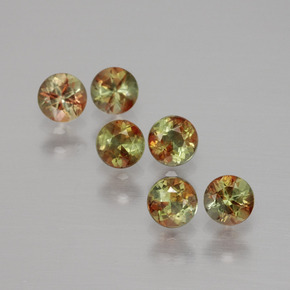1.15캐럿 천연 멀티컬러 안달루사이트 보석, 라운드 컷, 3.54 mm, VS