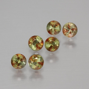 1.15캐럿 천연 멀티컬러 안달루사이트 보석, 라운드 컷, 3.54 mm, VS
