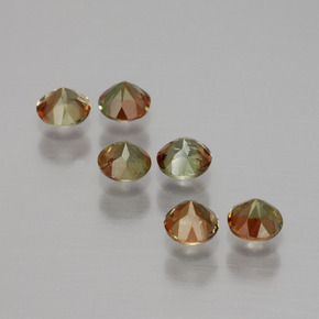 1.15캐럿 천연 멀티컬러 안달루사이트 보석, 라운드 컷, 3.54 mm, VS