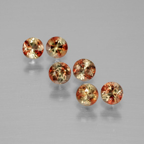 캐럿 천연 다색 홍주석 보석, 라운드 컷, VS