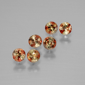 캐럿 천연 다색 홍주석 보석, 라운드 컷, VS