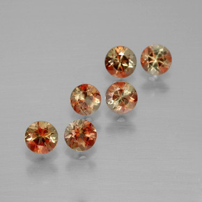 캐럿 천연 다색 홍주석 보석, 라운드 컷, VS