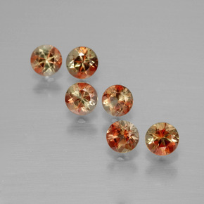 캐럿 천연 다색 홍주석 보석, 라운드 컷, VS