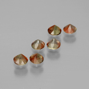 캐럿 천연 다색 홍주석 보석, 라운드 컷, VS