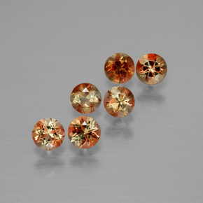 1.17캐럿 천연 다색 홍주석 보석, 라운드 컷, VS