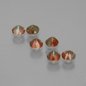 1.17캐럿 천연 다색 홍주석 보석, 라운드 컷, VS