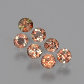 캐럿 천연 멀티컬러 안달루사이트 보석, 라운드 컷, 3.23 mm, VS