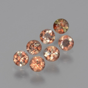 캐럿 천연 멀티컬러 안달루사이트 보석, 라운드 컷, 3.23 mm, VS