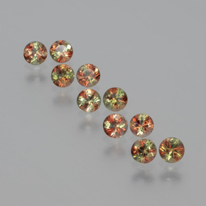캐럿 천연 멀티컬러 안달루사이트 보석, 라운드 컷, 3.07 mm, VS