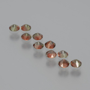 캐럿 천연 멀티컬러 안달루사이트 보석, 라운드 컷, 3.07 mm, VS