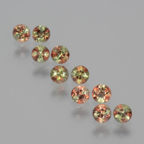 캐럿 천연 멀티컬러 안달루사이트 보석, 라운드 컷, 3.19 mm, VS