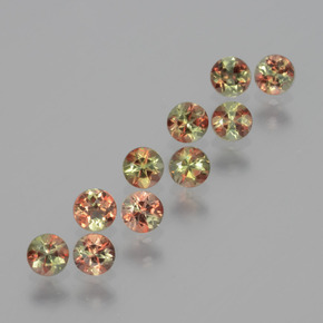 캐럿 천연 멀티컬러 안달루사이트 보석, 라운드 컷, 3.19 mm, VS