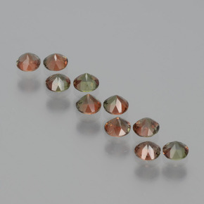 캐럿 천연 멀티컬러 안달루사이트 보석, 라운드 컷, 3.19 mm, VS