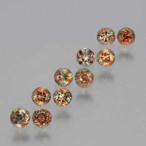 캐럿 천연 멀티컬러 안달루사이트 보석, 라운드 컷, 3.12 mm, VS