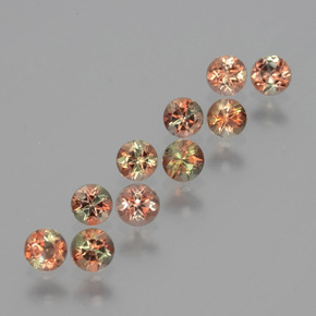 캐럿 천연 멀티컬러 안달루사이트 보석, 라운드 컷, 3.10 mm, VS