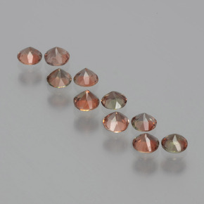 캐럿 천연 멀티컬러 안달루사이트 보석, 라운드 컷, 3.10 mm, VS
