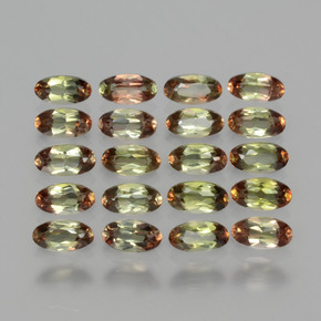 캐럿 천연 다색 홍주석 보석, 타원형 컷, VS