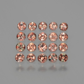 1.54캐럿 천연 멀티컬러 안달루사이트 보석, 라운드 컷, 2.58 mm, VS