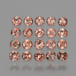 1.54캐럿 천연 멀티컬러 안달루사이트 보석, 라운드 컷, 2.58 mm, VS