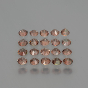 1.54캐럿 천연 멀티컬러 안달루사이트 보석, 라운드 컷, 2.58 mm, VS