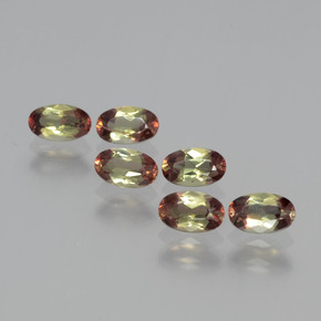 1.54캐럿 천연 멀티컬러 안달루사이트 보석, 타원형 컷, 5×3.1 mm, VS