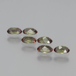1.54캐럿 천연 멀티컬러 안달루사이트 보석, 타원형 컷, 5×3.1 mm, VS