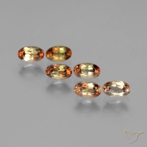 1.82캐럿 천연 멀티컬러 안달루사이트 보석, 타원형 컷, 5×3.2 mm, VS
