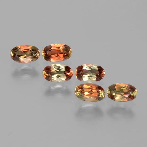 1.51캐럿 천연 멀티컬러 안달루사이트 보석, 타원형 컷, 5×3.1 mm, VS