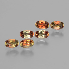 1.51캐럿 천연 멀티컬러 안달루사이트 보석, 타원형 컷, 5×3.1 mm, VS